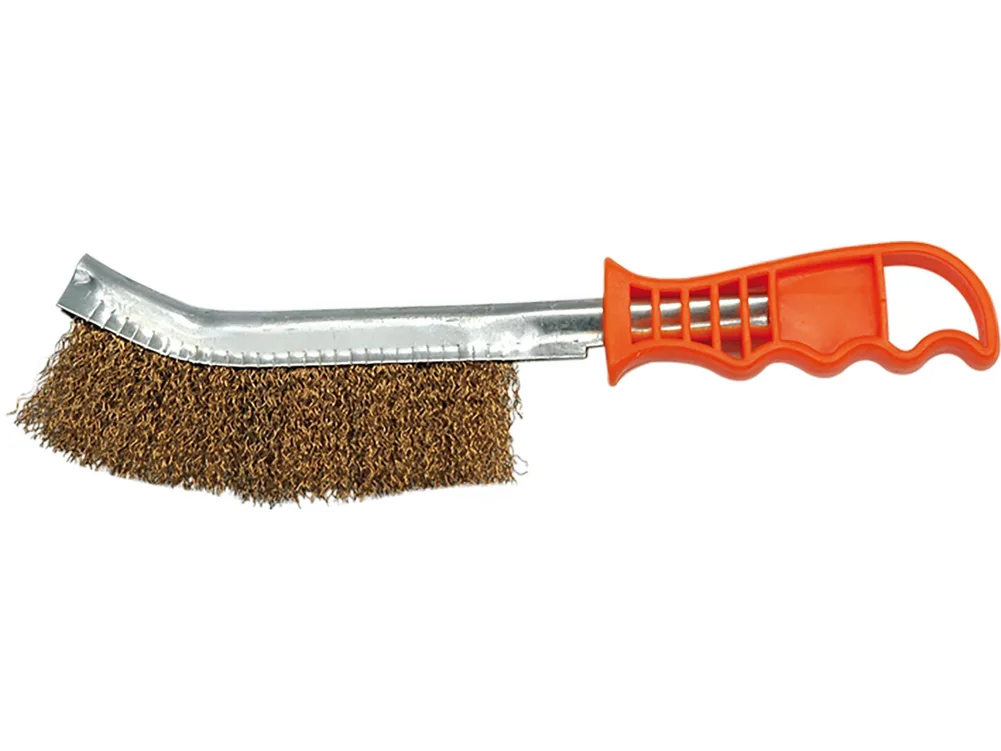 Perie sarma de alama cu maner plastic
