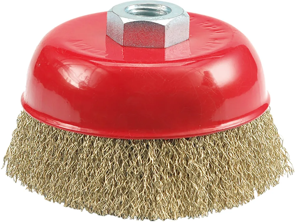 Perie cupă 100 mm M14, sârmă ondulată