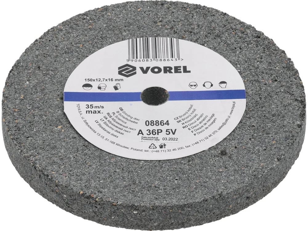 Disc abraziv pentru polizor de banc 150X12.7X17 mm
