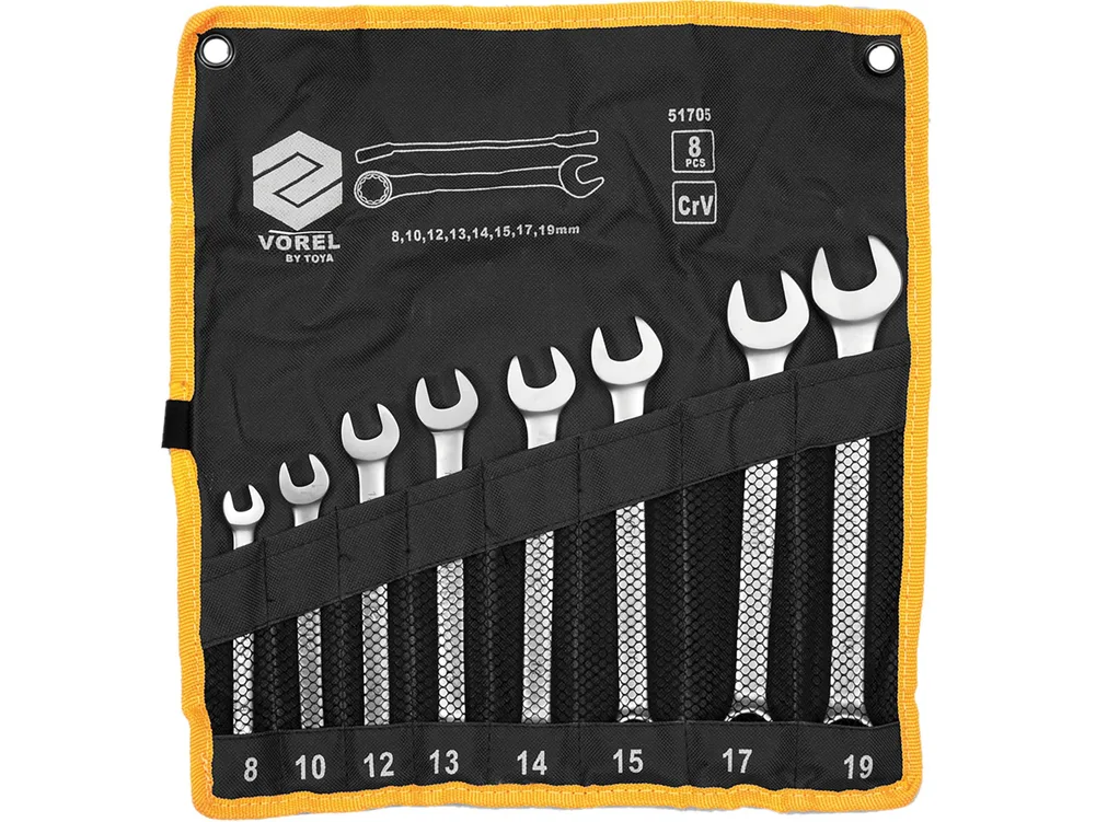 Set chei combinate satinate, 8 buc