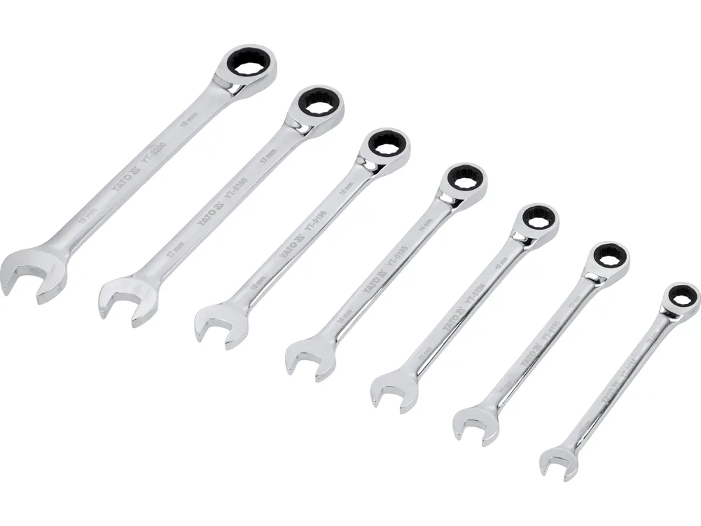 Set chei combinate cu clichet 10-19 mm, 7 buc