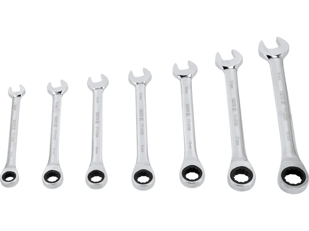 Set chei combinate cu clichet 10-19 mm, 7 buc