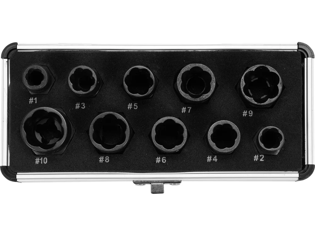 Set extractoare șuruburi, 3/8'', 10 buc