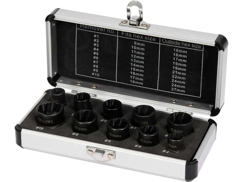 Set extractoare șuruburi, 3/8'', 10 buc