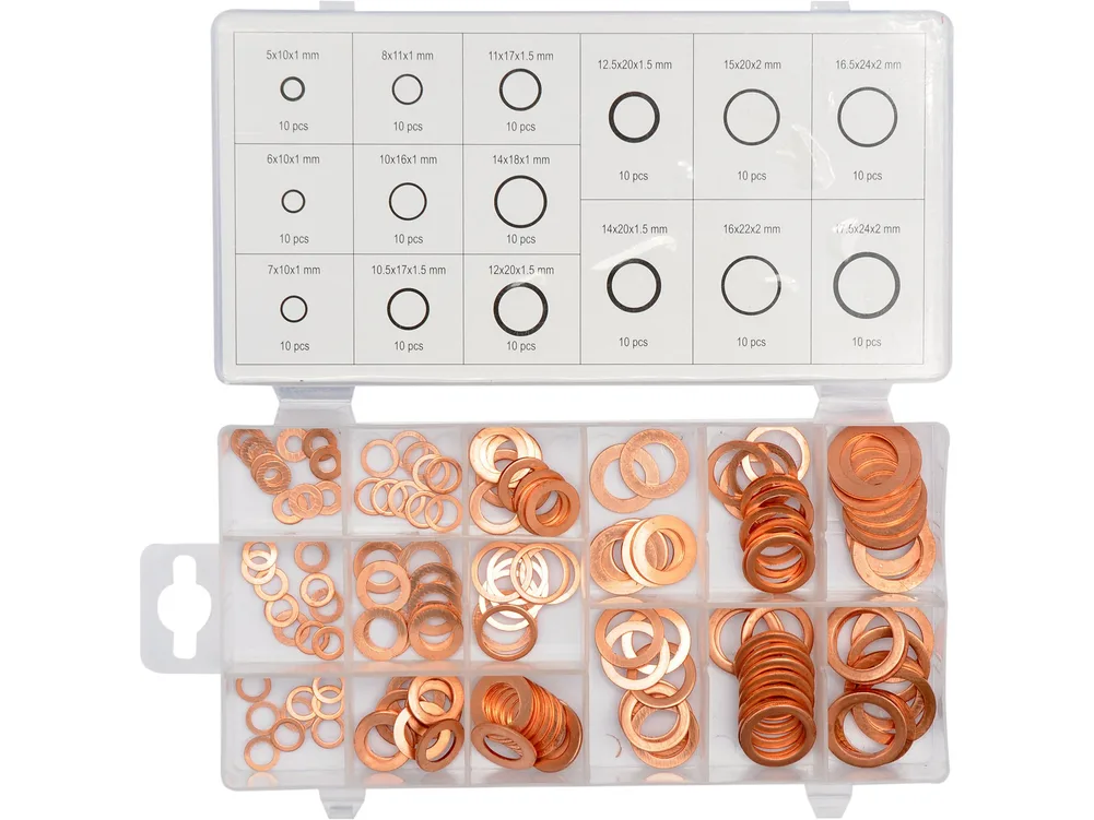 Set șaibe din cupru, 150 buc
