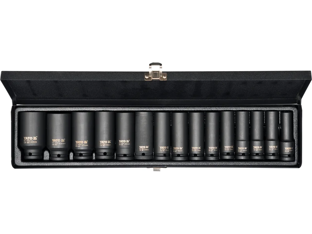 Set chei tubulare adânci de impact, 15 buc