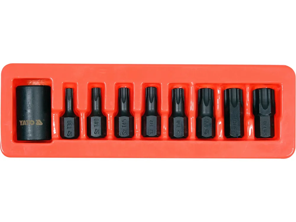 Set biți de impact torx, cu adaptor 1/2'', 9 piese