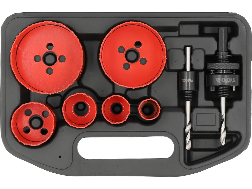 Set carote pentru electricieni, 8 buc, 22-73 mm