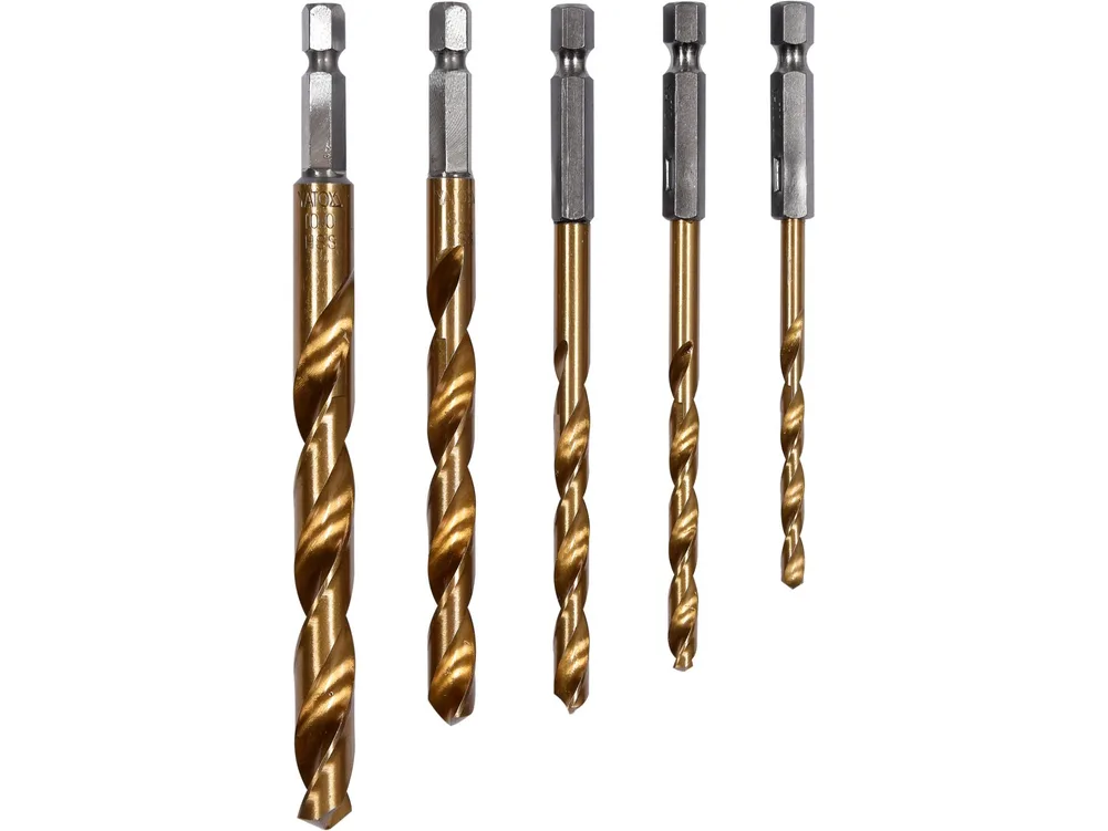 Set burghie metal, titan, 1/4'', 5 buc