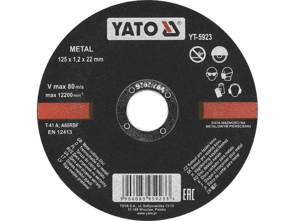 Disc debitat metale 125X1.2X22 mm