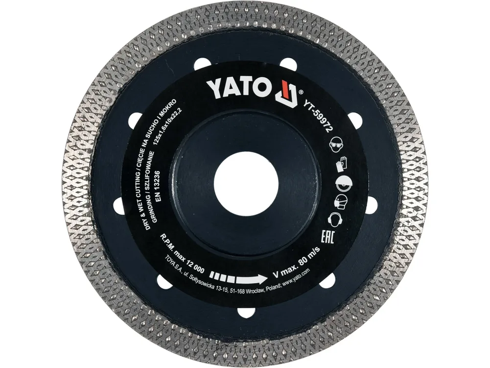 Disc diamantat, 125X22.2X1.6 mm
