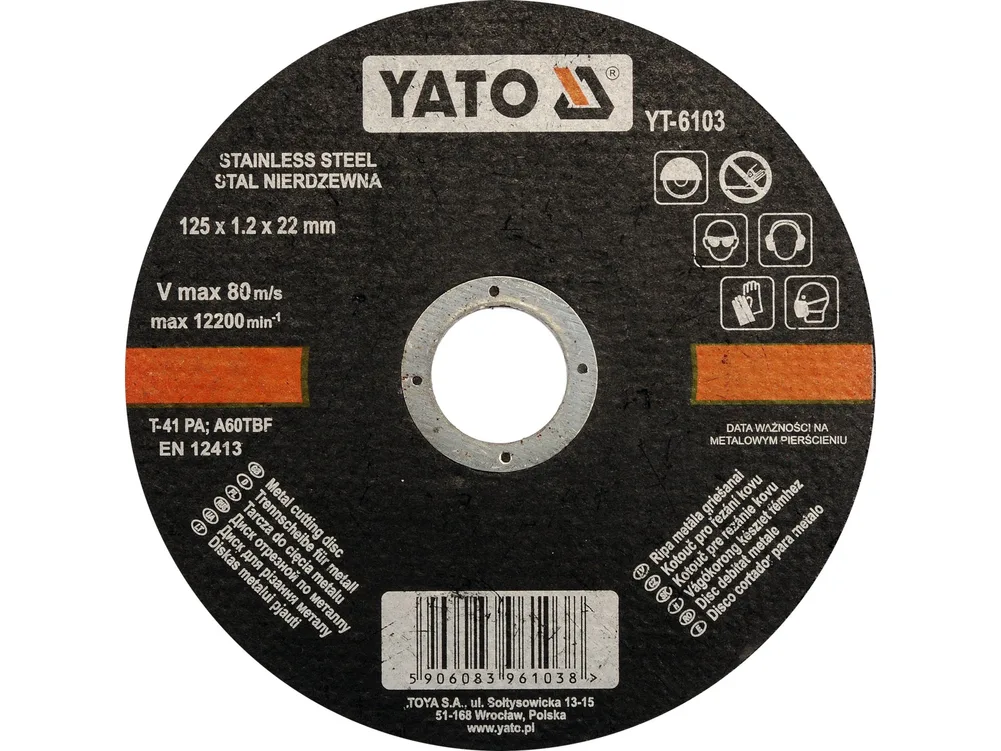Disc tăiat METAL/INOX 125X1,2X22 mm